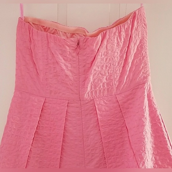 J.CREW Women’s 100% Cotton, Strapless Dress. Flamingo Pink. Sz: 4 - Picture 3 of 12